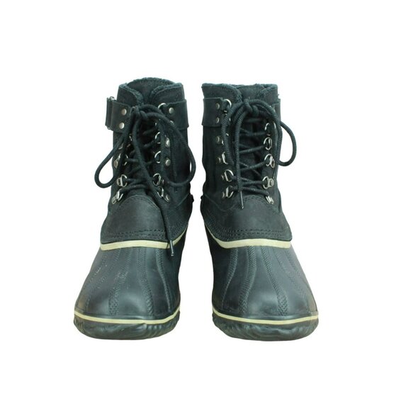 Sorel Fancy Lace II Black Suede Waterproof Insulated Winter Boots Size 10 - Picture 5 of 9